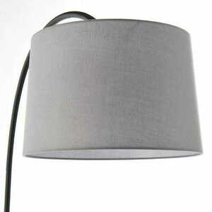 Carlson Endon Grey Black Steel Fabric Floor Lamp 78163 small 3