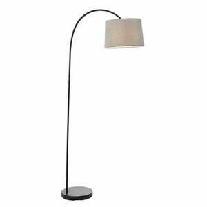 Carlson Endon Grey Black Steel Fabric Floor Lamp 78163 small 0