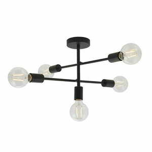 Endon Studio Black 5-Light Ceiling Lamp 53cm Steel 79502 small 0