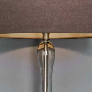Endon Caia Brown Glass and Fabric Table Lamp 62 cm 79835 small 2
