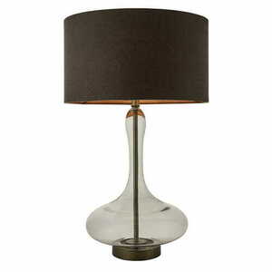 Endon Caia Brown Glass and Fabric Table Lamp 62 cm 79835 small 0