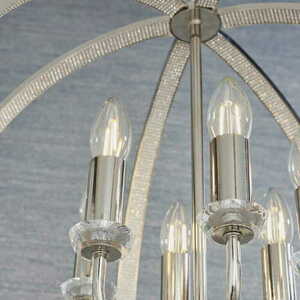 Endon Ritz Nickel Crystal 6-Light Pendant Lamp 50cm small 3