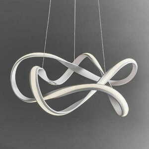 Endon Synergy White LED Pendant Light 63cm 81893 small 1