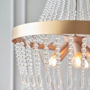 Endon Celine 81913 Rose Gold Glass Chandelier 5×E14 Ø45 cm small 7