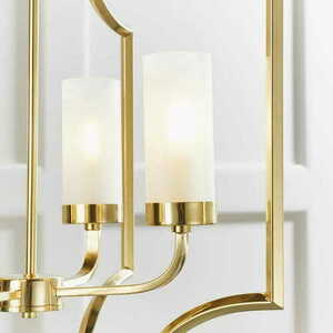 Endon Edrea 4-Light Brass Glass Pendant Light 48cm small 3