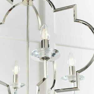 Endon Garland 4 Light Nickel Crystal Pendant Lamp 81915 small 4