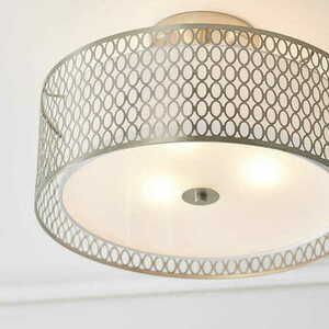 Endon Cordero 3 Light Ceiling Pendant Silver White 43cm small 1