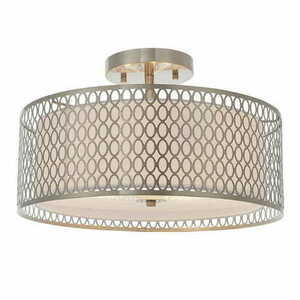 Endon Cordero 3 Light Ceiling Pendant Silver White 43cm small 5