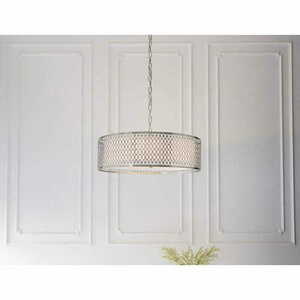 Endon Cordero 3-Light Pendant Light Nickel White 56cm 81969 small 2