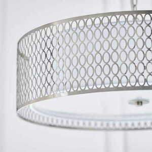 Endon Cordero 3-Light Pendant Light Nickel White 56cm 81969 small 3