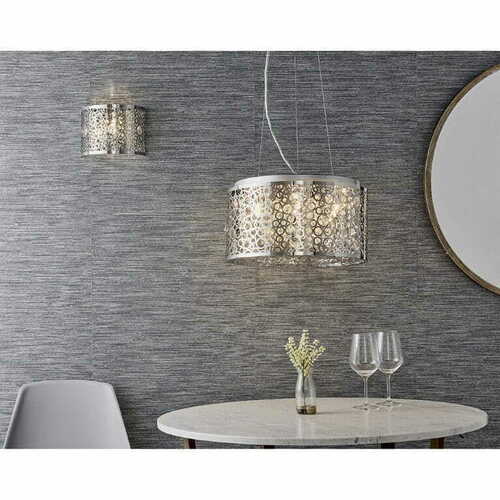 Check Endon Fayola Chrome Crystal Indoor Wall Light 81976
