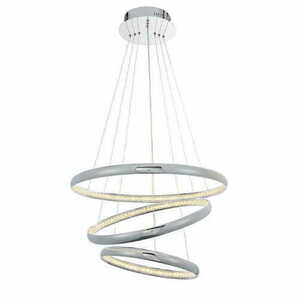 Endon Ozias Chrome Crystal LED Pendant Light 55cm 90292 small 1