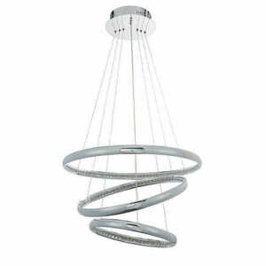 Endon Ozias Chrome Crystal LED Pendant Light 55cm 90292 small 2