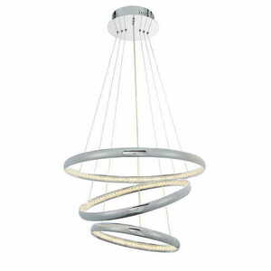 Endon Ozias Chrome Crystal LED Pendant Light 55cm 90292 small 0
