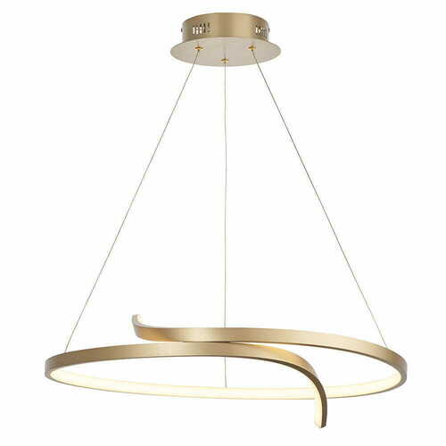 Check Endon Rafe LED Pendant Light White Gold 57cm 90323