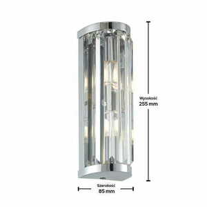 Endon Shimmer Chrome Crystal 2-Light Dimmable Wall Lamp 91820 small 1