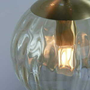 Endon Dimple 3-Light Satin Brass Glass Pendant Light 91971 small 4