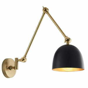 Endon Lehal Brass Black Adjustable Wall Light 93142 small 0