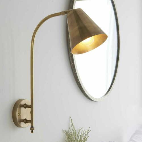 Check Endon Radha Brass Wall Lamp 93144
