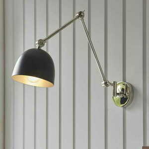 Endon Lehal Nickel Black Wall Light 93431 small 2