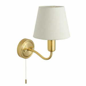 Endon Conway 93852 Bathroom Wall Light, Satin Brass, Ivory Shade, IP44 G9 small 6