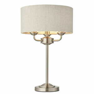 Standing Lamp Endon Highclere Beige Nickel 3-Light E14 50cm 94369 small 2