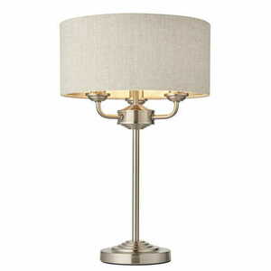 Standing Lamp Endon Highclere Beige Nickel 3-Light E14 50cm 94369 small 0