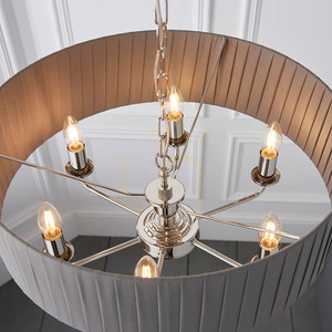 Endon Highclere 6 Light Pendant Lamp Grey Nickel Charcoal 94397 small 4