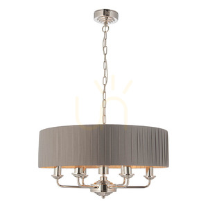 Endon Highclere 6 Light Pendant Lamp Grey Nickel Charcoal 94397 small 5