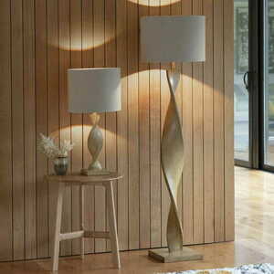 Endon Abia Beige Resin Fabric Floor Lamp 68cm E27 small 3