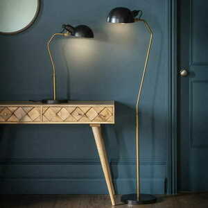 Endon Largo Brass Black Standing Lamp 95478 small 2