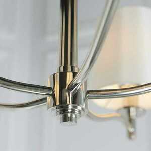 Endon Ortona 5 Light Nickel White Pendant Light 95826 small 5