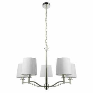 Endon Ortona 5 Light Nickel White Pendant Light 95826 small 6