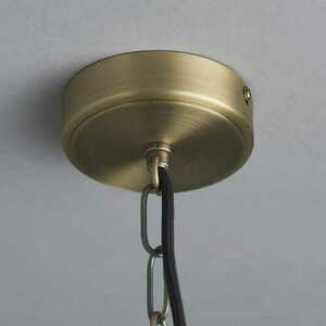 Endon Hurst Brass Transparent Glass Pendant Light 95835 small 6