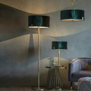 Standing Lamp Endon Hayfield Green Brass E27 59cm 95837 small 3