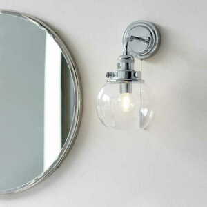 Endon Cheswick Chrome Glass Wall Light IP44 E14 96129 small 3