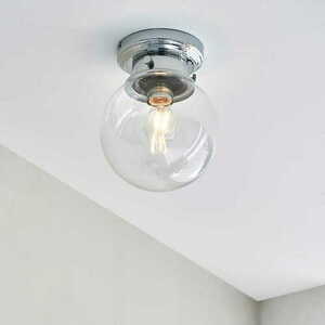 Endon Cheswick Chrome Glass IP44 Ceiling Light 20cm 96138 small 1