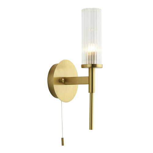 Check Endon Talo Brass IP44 G9 Wall Light 96163