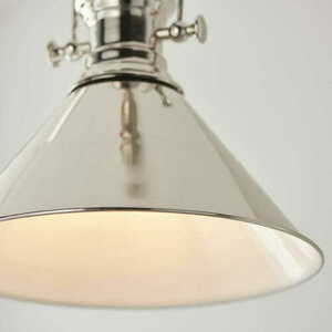 Endon Brampton Nickel Steel E27 Dimmable Pendant Light 96178 small 5