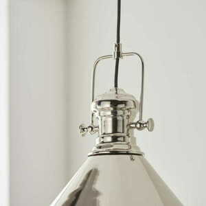 Endon Brampton Nickel Steel E27 Dimmable Pendant Light 96178 small 6