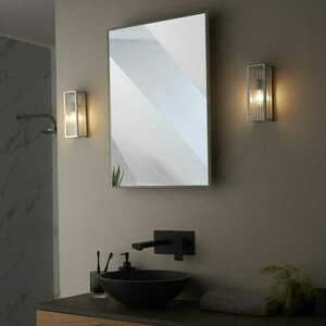 Endon Newham Chrome Glass Wall Light IP44 G9 96221 small 2