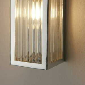 Endon Newham Chrome Glass Wall Light IP44 G9 96221 small 4