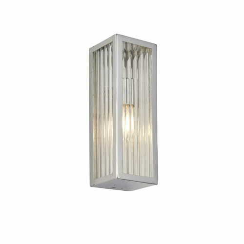 Check Endon Newham Chrome Glass Wall Light IP44 G9 96221