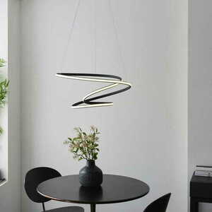 Endon Dune Black LED Pendant Light 62 cm Dimmable 2610 lm 97632 small 2