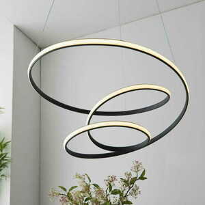 Endon Dune Black LED Pendant Light 62 cm Dimmable 2610 lm 97632 small 4