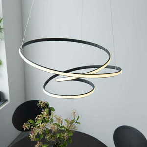 Endon Dune Black LED Pendant Light 62 cm Dimmable 2610 lm 97632 small 5