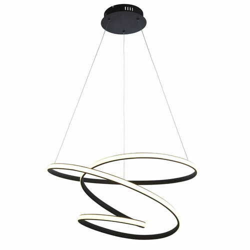 Check Endon Dune Black LED Pendant Light 62 cm Dimmable 2610 lm 97632