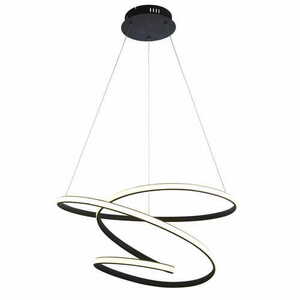 Endon Dune Black LED Pendant Light 62 cm Dimmable 2610 lm 97632 small 0