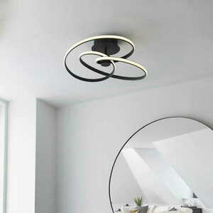 Endon Dune 97633 Black LED Semi-Flush Ceiling Light 53.5 cm 42W 3000K Dimmable small 2