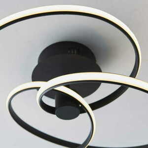 Endon Dune 97633 Black LED Semi-Flush Ceiling Light 53.5 cm 42W 3000K Dimmable small 4